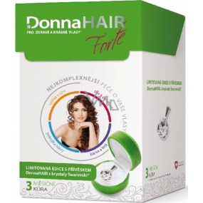 DonnaHair Forte 3-monatige Behandlung für gesundes und schönes Haar 90 Kapseln + Swarovski Elements 2015 Anhänger