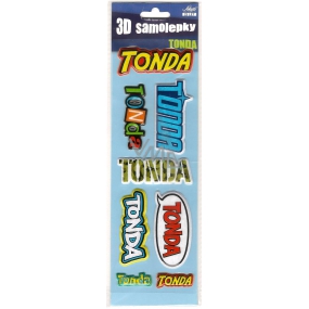Nekupto 3D Aufkleber mit dem Namen Tonda 8 Stück