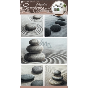 Wandaufkleber Steine im Sand 50 x 32 cm