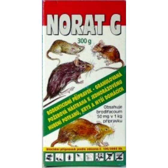 Norat G Granulatköder zum Abtöten von Ratten, Ratten und Mäusen 300 g
