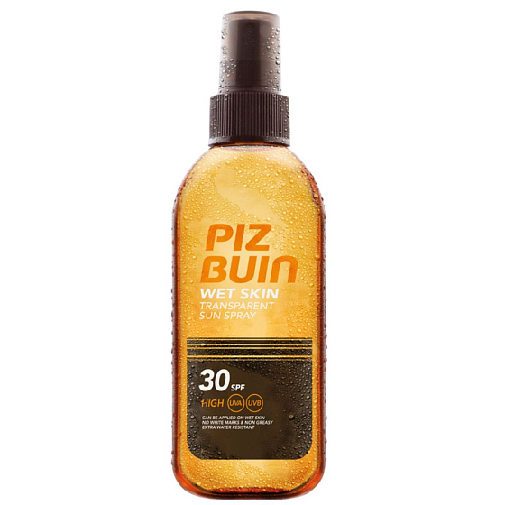 Piz Buin Wet Skin SPF30 transparentes Sonnenspray 150 ml