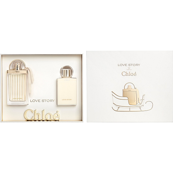 Chloé Love Story parfümiertes Wasser für Frauen 50 ml + Körperlotion 100 ml, Geschenkset
