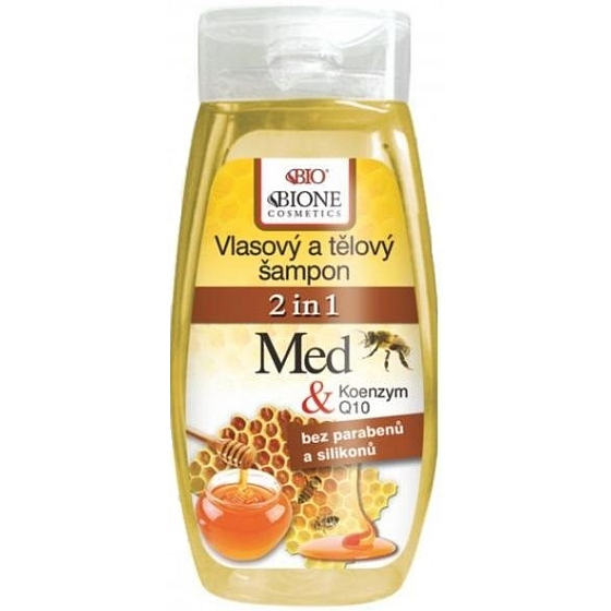 Bione Cosmetics Med & Coenzym Q10 2in1 Haar-, Körpershampoo für alle Haut- und Haartypen 250 ml