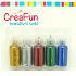 CreaFun Dekorfarben Glitzernd für Papier, Textil, Glas 5 x 20 ml