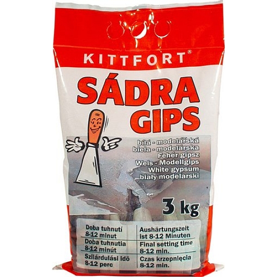 Kittfort Gips Gips weiß - Modellierung 3 kg