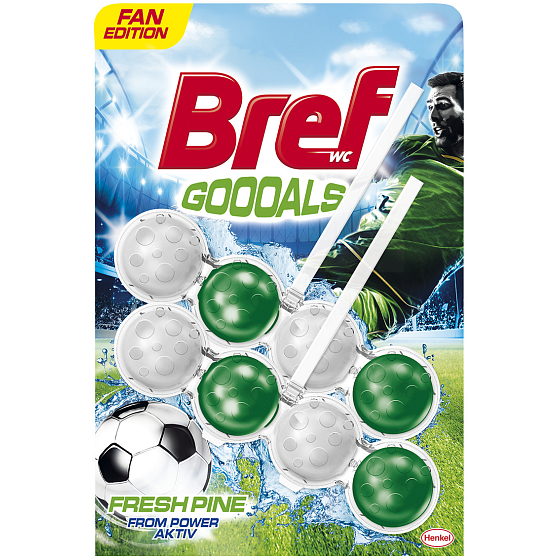 Bref Power Active Goooals WC-Block aus frischer Kiefer 2 x 50 g