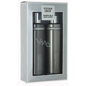 Vivian Grey Crystal Grey Luxus Duschgel 250 ml + Körperlotion 250 ml, Kosmetikset