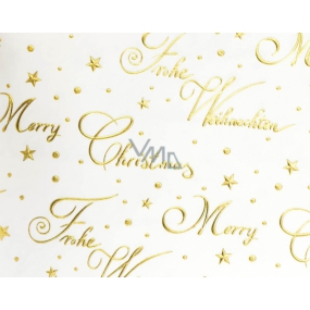Zöwie Geschenkpapier 70 x 150 cm Weihnachten Luxus Weiß Weihnachten - Gold