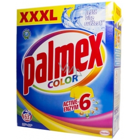 Palmex Active-Enzyme 6 Farbwaschpulver für farbige Wäsche 63 Dosen 4,1 kg Box