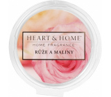 Heart & Home Rosen und Himbeeren Soja natürliches duftendes Wachs 26 g