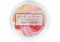 Heart & Home Rosen und Himbeeren Soja natürliches duftendes Wachs 26 g