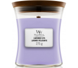 WoodWick Lavender Spa - Duftkerze Lavendelbad mit Holzdocht und Deckel Glas mittel 275 g