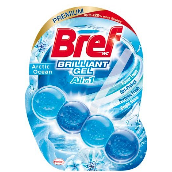 Bref Brilliant Gel All in 1 Arctic Ocean WC-Block mit dem Duft des Ozeans 42 g