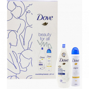 Dove Beauty For All Deeply Nourishing Shower Gel 250 ml + Original Antitranspirant Deodorant Spray 75 ml, Kosmetikset