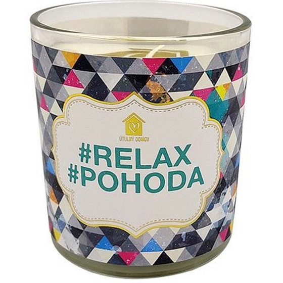 Nekupto Cosy home Relax, Wohlfühl-Geschenk-Duftkerze im Glas 9 x 9,5 cm