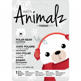 MasqueBar Pretty Animalz Eisbär Textil Beruhigende Gesichtsmaske 21 ml