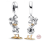 Charme Sterling Silber 925 Disney 100. jahrestag von Donald Duck, Armband-Anhänger