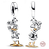 Charme Sterling Silber 925 Disney 100. jahrestag von Donald Duck, Armband-Anhänger