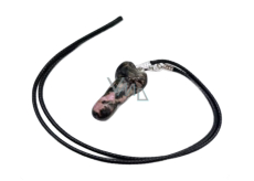 Rodonit Penis amulet pro plodnost, přívěsek přírodní kámen ručně broušený 3 cm, velký léčitel srdcí