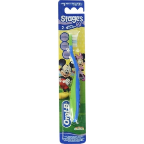 Oral-B Stages Mickey Mouse 2 extra feine Zahnbürste für Kinder von 2-4 Jahren