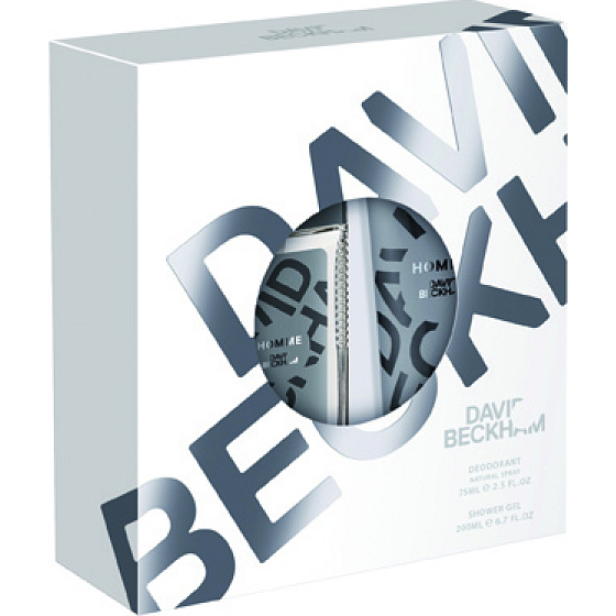 David Beckham Homme parfümiertes Deodorantglas für Männer 75 ml + Duschgel 200 ml, Kosmetikset