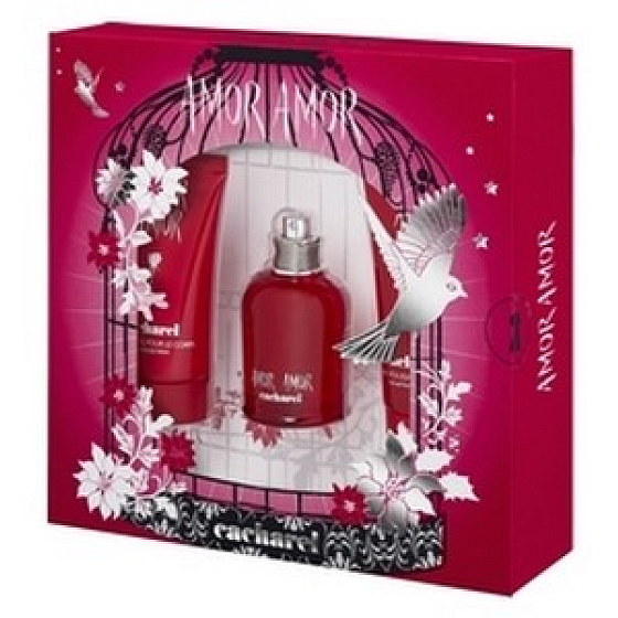 Cacharel Amor Amor EdT 50 ml Eau de Toilette + Körperlotion 50 ml + Duschgel 50 ml, Geschenkset