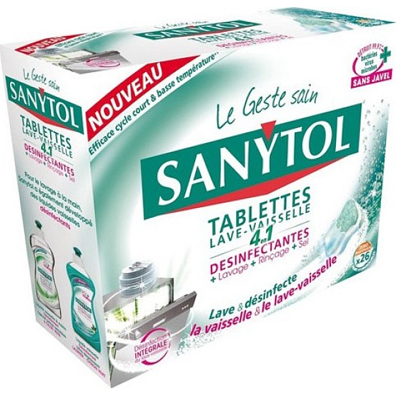 Sanytol 4in1 Spülmaschinentabletten 26 Stück
