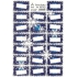 Bogen Weihnachtsaufkleber für Geschenke blaue Schneeflocken 20 Etiketten 1 Bogen