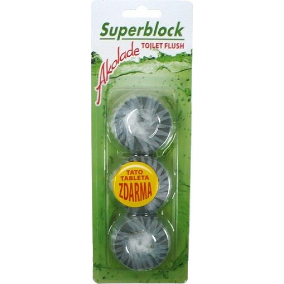 Akolade Superblock Green WC Block für den Spülkasten 3 x 50 g