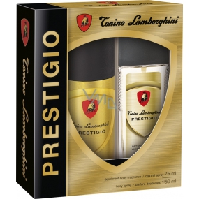 Tonino Lamborghini Prestigio parfümiertes Deodorantglas für Männer 75 ml + Deodorantspray 150 ml, Kosmetikset