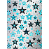 Ditipo Geschenkpapier 70 x 500 cm Weihnachtssilber Blaue und schwarze Sterne2033913