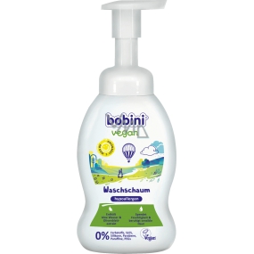 Bobini Vegan hypoallergener Waschschaum für Körper, Hände und Kinder ab dem ersten Geburtstag 300 ml Spender
