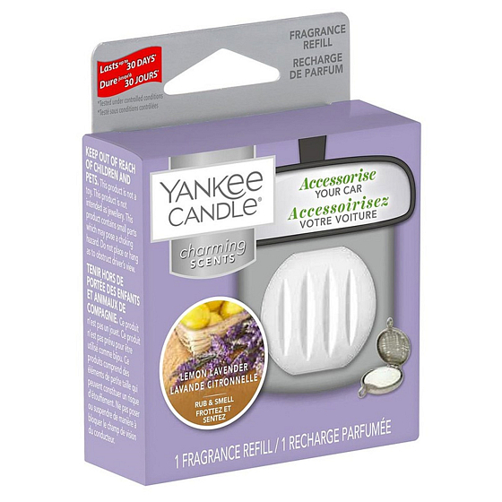 Yankee Candle Lemon Lavender - Zitrone und Lavendel Auto Duftfüllung Charmante Düfte 30 g