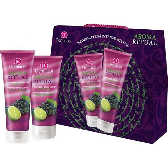 Dermacol Aroma Ritual Trauben mit Limetten-Duschgel 250 ml + Körperlotion 200 ml, Kosmetikset