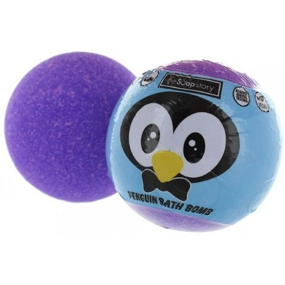Die Seifengeschichte Pinguin Weihnachten funkelnde Badebombe 120 g