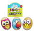 Krea Kreazy Eggs Schrumpffolie für Eier mit verrückten Motiven 10 Stück + 10 Ständer
