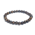 Bronzit-Armband elastischer Naturstein, Kugel 6 mm / 16 - 17 cm, hochschützender Stein