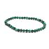 Malachit Facettenarmband elastischer Naturstein, Kugel 4 mm / 16 - 17 cm, Wunschstein