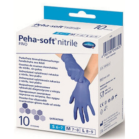 Hartmann Peha-soft Nitril puderfrei Einweghandschuhe unsteril, Größe S 10 Stück