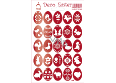 Bogen Ostern dekorative Aufkleber Holographische Eier Rot 12 x 18 cm