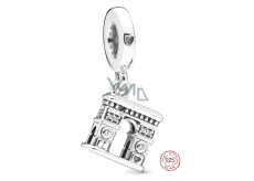 Sterling Silber 925 Arc de Triomphe Anhänger auf Reise-Armband