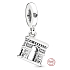 Sterling Silber 925 Arc de Triomphe Anhänger auf Reise-Armband