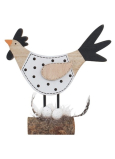 Schwarzes und weißes Huhn zum Stehen 16 cm