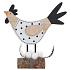 Schwarzes und weißes Huhn zum Stehen 16 cm