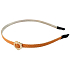 Haargband orange mit goldener Blume 1 Stück