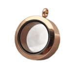 Medailon s otočným uzávěrem nerezový růžové zlato barva tloušťka 11 mm x 30 mm