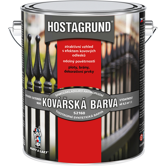 HOSTAGRUND kovářská barva S2160K, 0950 kovářská čerň, 2,5 l