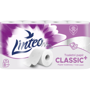 Linteo Toilettenpapier 2-lagig, 8 Rollen, 17 m Rolle