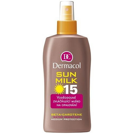 Dermacol Sonnenmilch LSF15 Wasserfeste, erweichende Sonnenlotion 200 ml Spray