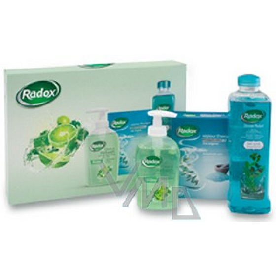 Radox Beruhigende Flüssigseife 300 ml + Salz 400 g + Schaum 500 ml, Kosmetikset